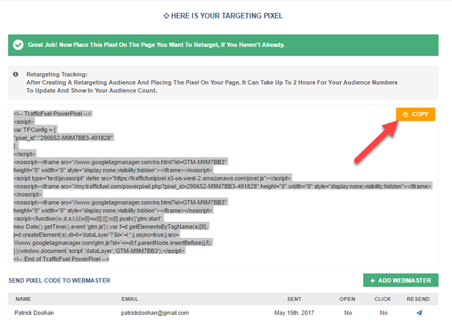 Adding Retargeting Pixel To WordPress Site Home